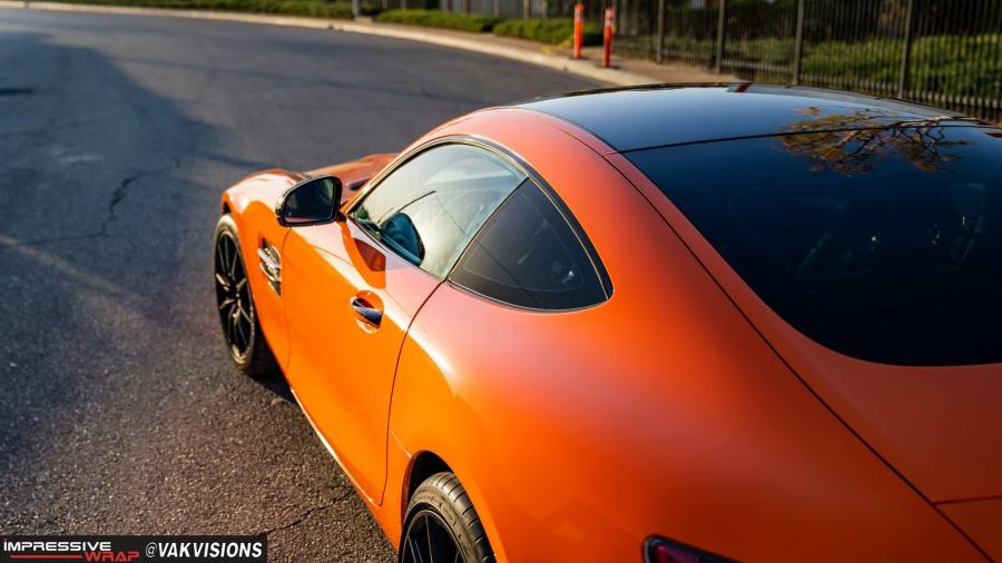 Детали экстерьера Mercedes-AMG GT S Gloss Orange by Impressive Wrap 2018 года  (фото 4 из 6)